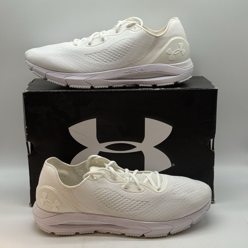 Under Armour UA HOVR Sonic 5 Running Shoes Men's 13 White Lace Up Low Top